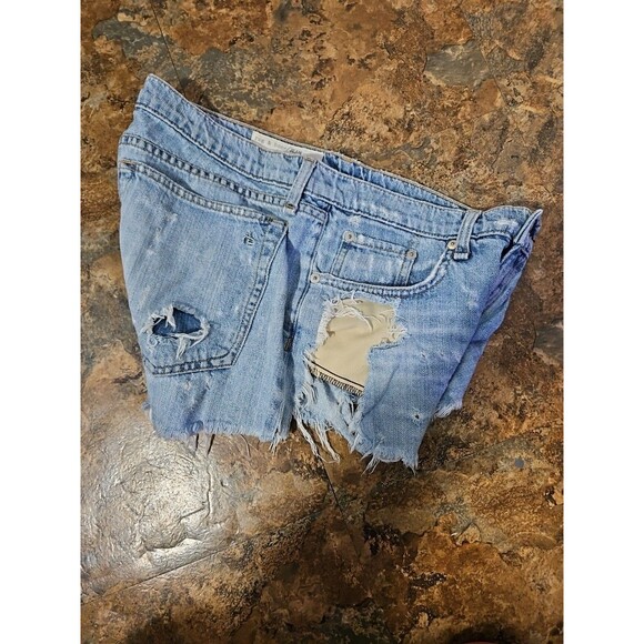 Rag & Bone Women's Cut Off Distressed Denim Jean Shorts Blue Size 28 (A21) - Picture 5 of 8